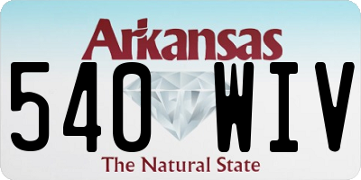 AR license plate 540WIV