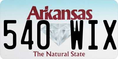 AR license plate 540WIX