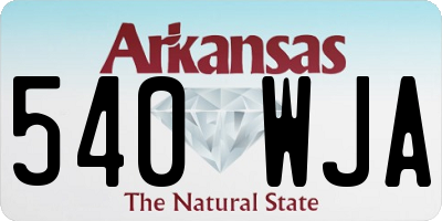 AR license plate 540WJA
