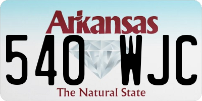 AR license plate 540WJC
