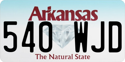 AR license plate 540WJD