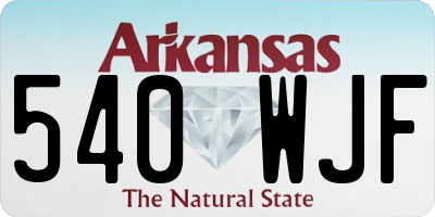 AR license plate 540WJF