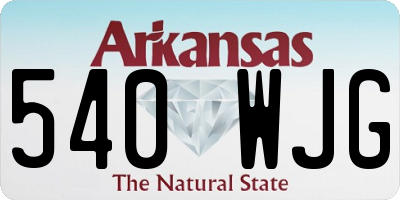 AR license plate 540WJG