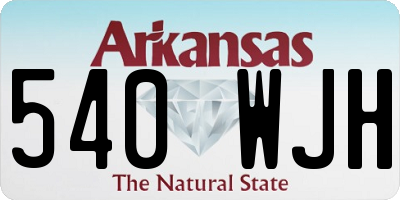 AR license plate 540WJH