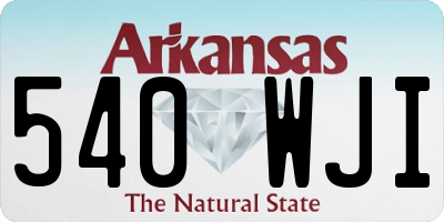 AR license plate 540WJI