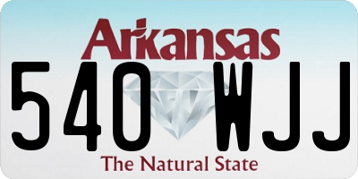 AR license plate 540WJJ