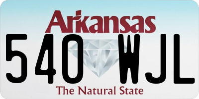 AR license plate 540WJL