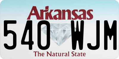 AR license plate 540WJM
