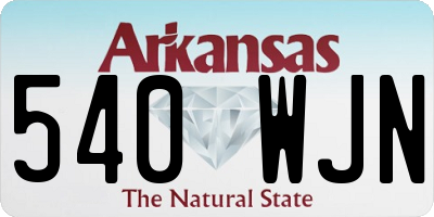 AR license plate 540WJN