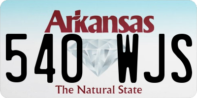 AR license plate 540WJS