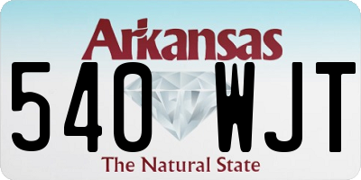 AR license plate 540WJT
