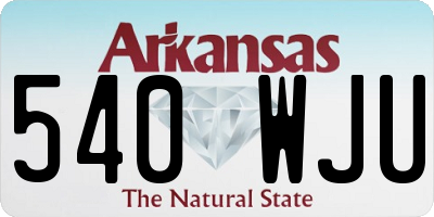AR license plate 540WJU
