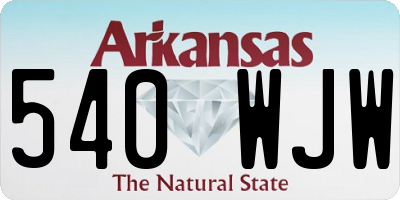 AR license plate 540WJW