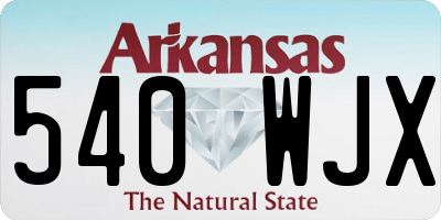 AR license plate 540WJX