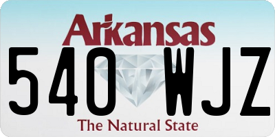 AR license plate 540WJZ