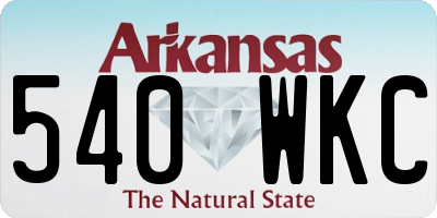 AR license plate 540WKC