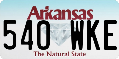 AR license plate 540WKE