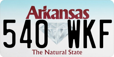 AR license plate 540WKF