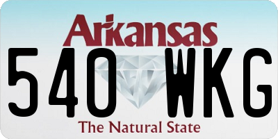 AR license plate 540WKG