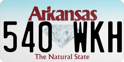AR license plate 540WKH