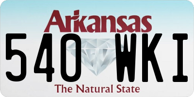 AR license plate 540WKI