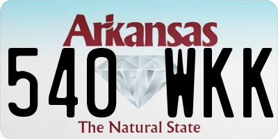 AR license plate 540WKK