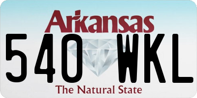 AR license plate 540WKL