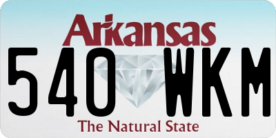 AR license plate 540WKM