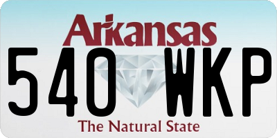 AR license plate 540WKP