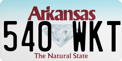 AR license plate 540WKT