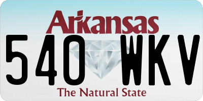AR license plate 540WKV