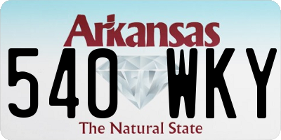 AR license plate 540WKY