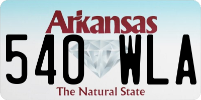 AR license plate 540WLA