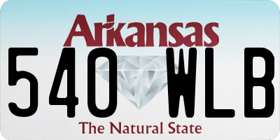 AR license plate 540WLB
