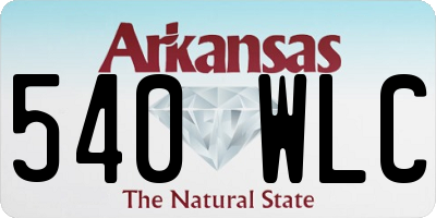 AR license plate 540WLC