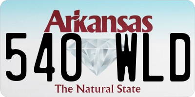 AR license plate 540WLD