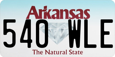 AR license plate 540WLE