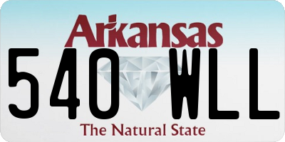 AR license plate 540WLL
