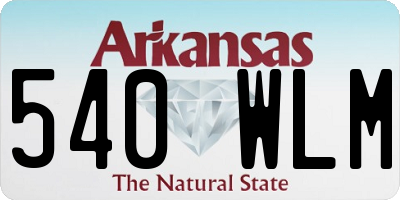 AR license plate 540WLM