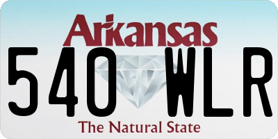 AR license plate 540WLR