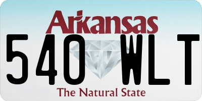 AR license plate 540WLT