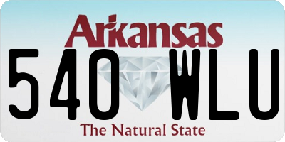 AR license plate 540WLU