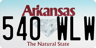 AR license plate 540WLW