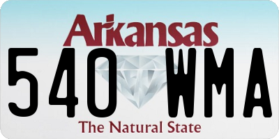 AR license plate 540WMA
