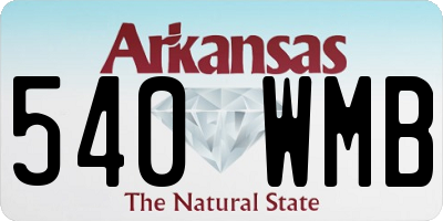 AR license plate 540WMB