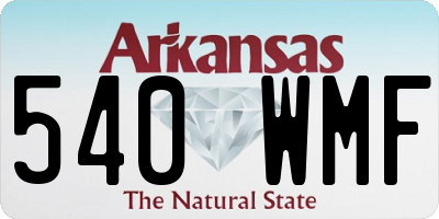 AR license plate 540WMF