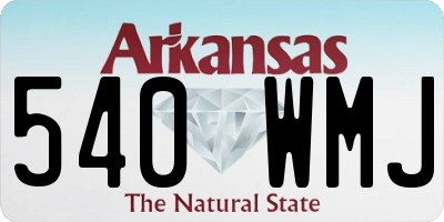 AR license plate 540WMJ