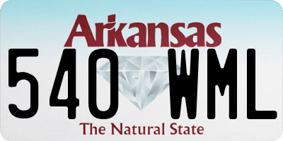 AR license plate 540WML