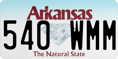 AR license plate 540WMM