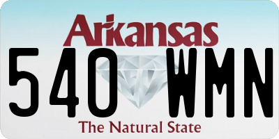 AR license plate 540WMN